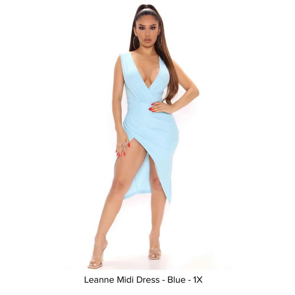 NWT 1X Fashion Nova Leanne Midi Dress